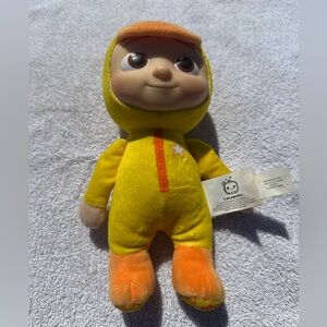 Cocomelon Plush Doll JJ Duckie 8” Duck Yellow 2020 Moonbug Toy Plastic Face
